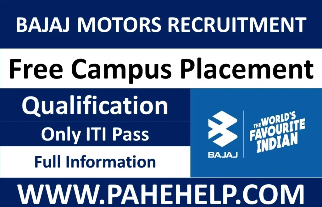 Bajaj Motors Recruitment 2023